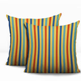 Barker Stripe 2 Sets Indoor/Outdoor Reversible Square Pillow