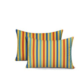 Barker Stripe 2 Sets Indoor/Outdoor Reversible Rectangular Pillow