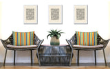 Barker Stripe 2 Sets Indoor/Outdoor Reversible Rectangular Pillow