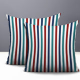 Barker Stripe 2 Sets Indoor/Outdoor Reversible Square Pillow