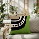 Basia Abstract Reversible Indoor/Outdoor Square Pillow