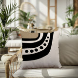 Basia Abstract Reversible Indoor/Outdoor Square Pillow