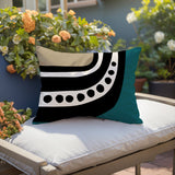 Basia Minimalist Lumbar Indoor/Outdoor Throw Pillow