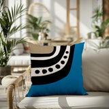 Basia Abstract Reversible Indoor/Outdoor Square Pillow