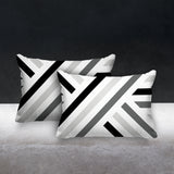 Bass Geometric Reversible Indoor/Outdoor Rectangular Pillow