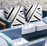 Bass Geometric Reversible Indoor/Outdoor Square Pillow