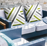 Bass Geometric Reversible Indoor/Outdoor Square Pillow