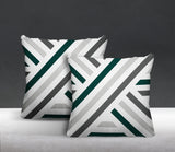 Bass Geometric Reversible Indoor/Outdoor Square Pillow