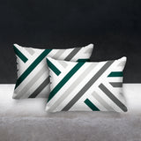 Bass Geometric Reversible Indoor/Outdoor Rectangular Pillow