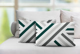 Bass Geometric Reversible Indoor/Outdoor Rectangular Pillow