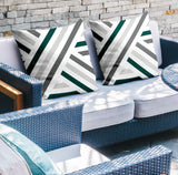 Bass Geometric Reversible Indoor/Outdoor Square Pillow