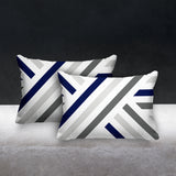 Bass Geometric Reversible Indoor/Outdoor Rectangular Pillow