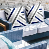 Bass Geometric Reversible Indoor/Outdoor Square Pillow