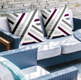 Bass Geometric Reversible Indoor/Outdoor Square Pillow