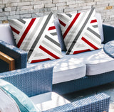 Bass Geometric Reversible Indoor/Outdoor Square Pillow