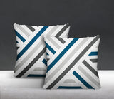 Bass Geometric Reversible Indoor/Outdoor Square Pillow