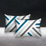 Bass Geometric Reversible Indoor/Outdoor Rectangular Pillow