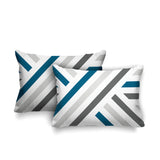 Bass Geometric Reversible Indoor/Outdoor Rectangular Pillow