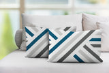 Bass Geometric Reversible Indoor/Outdoor Rectangular Pillow