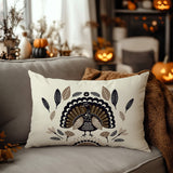 Baty Turkey Reversible Indoor/Outdoor Rectangular Pillow in Beige - Size 25x18