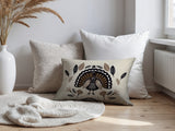 Baty Turkey Reversible Indoor/Outdoor Rectangular Pillow in Beige - Size 25x18
