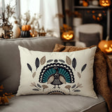 Baty Turkey Reversible Indoor/Outdoor Rectangular Pillow in Emerald - Size 25x18