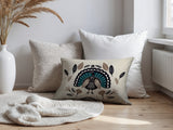 Baty Turkey Reversible Indoor/Outdoor Rectangular Pillow in Emerald - Size 25x18