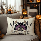 Baty Turkey Reversible Indoor/Outdoor Rectangular Pillow in Purple - Size 25x18