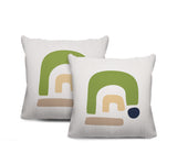 Baza Abstract Reversible Indoor/Outdoor Square Pillow