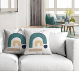 Baza Abstract Reversible Indoor/Outdoor Square Pillow