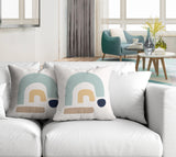 Baza Abstract Reversible Indoor/Outdoor Square Pillow