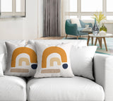 Baza Abstract Reversible Indoor/Outdoor Square Pillow