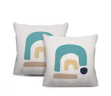Baza Abstract Reversible Indoor/Outdoor Square Pillow