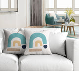 Baza Abstract Reversible Indoor/Outdoor Square Pillow