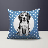 Beagle Dog  Indoor/Outdoor Reversible Square Pillow