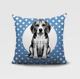 Beagle Dog  Indoor/Outdoor Reversible Square Pillow