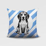 Beagle Dog  Indoor/Outdoor Reversible Square Pillow