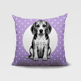 Beagle Dog  Indoor/Outdoor Reversible Square Pillow