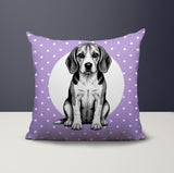 Beagle Dog  Indoor/Outdoor Reversible Square Pillow