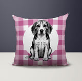 Beagle Dog  Indoor/Outdoor Reversible Square Pillow