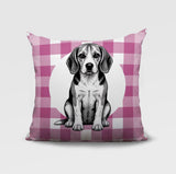 Beagle Dog  Indoor/Outdoor Reversible Square Pillow