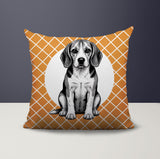 Beagle Dog  Indoor/Outdoor Reversible Square Pillow