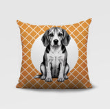 Beagle Dog  Indoor/Outdoor Reversible Square Pillow