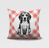 Beagle Dog  Indoor/Outdoor Reversible Square Pillow