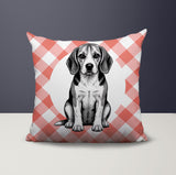 Beagle Dog  Indoor/Outdoor Reversible Square Pillow
