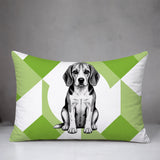 Beagle Dog  Indoor/Outdoor Reversible Rectangular Pillow