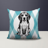 Beagle Dog  Indoor/Outdoor Reversible Square Pillow