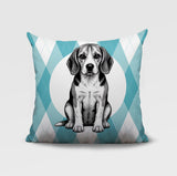 Beagle Dog  Indoor/Outdoor Reversible Square Pillow