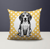 Beagle Dog  Indoor/Outdoor Reversible Square Pillow