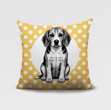 Beagle Dog  Indoor/Outdoor Reversible Square Pillow